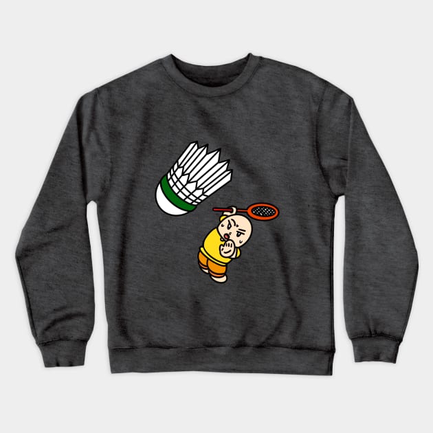 Aim for badminton smash Crewneck Sweatshirt by Andrew Hau